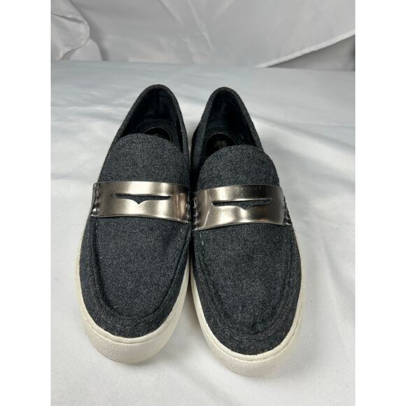 Michael Michael Kors Women's Slip On Metallic Trim Penny Loafers Size 6 - Picture 1 of 11